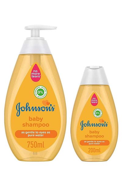 Johnson Baby Shampoo Bundle for Kids Gold Hypoallergenic pH Balanced 750 + 200 ml