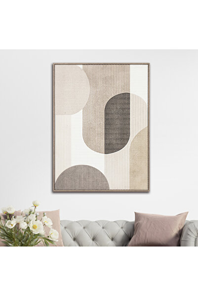 homez color block cotton canvas art in wooden frame 60* 80*4.5cm