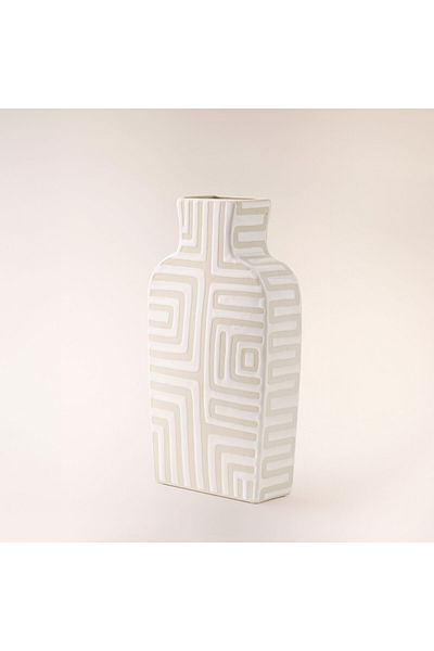 homez off-white ceramic vase 17*8*30 cm