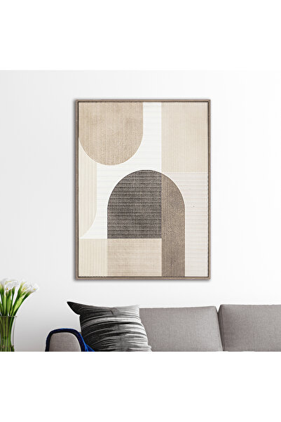 homez wall art with soft geometric shapes in wooden frame 60* 80*4.5cm