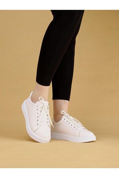 layki Дамски бели маратонки ATTY Casual Sports Style с удобни подметки