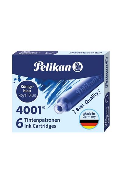 Herlitz 4001 Small Ink Cartridges, Material Plastic, Ink Color Royal Blue, Set of 6
