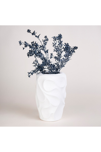homez off-white ceramic vase 21.5*21.5*32 cm