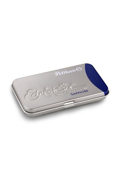 OEM Edelstein Ink Cartridges, Material Plastic, Metal box, Ink Color Sapphire Blue, Set of 6