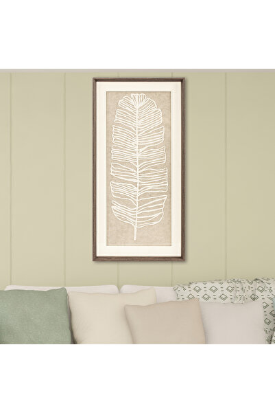 homez لوحة فنية من الكتان في إطار زجاجي 40*80*3.8 سم