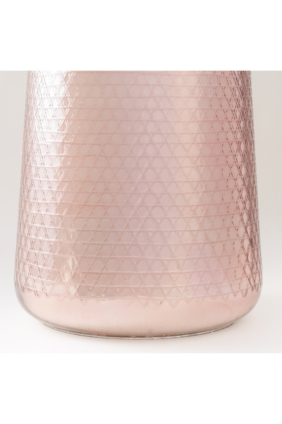 homez pink side table glass and marble 54*48*48cm