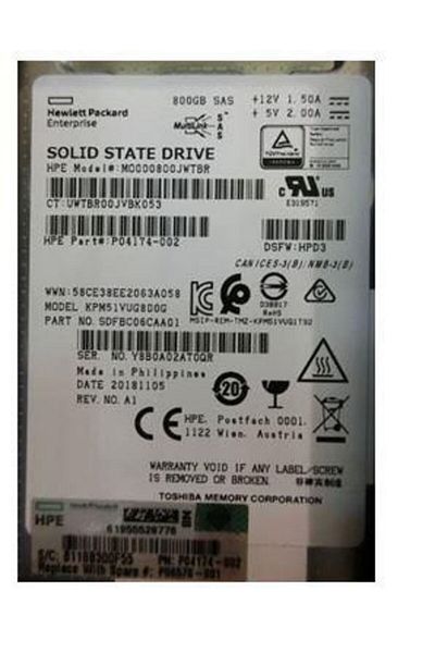 Inna marka HP Enterprise 1.6TB SAS Solid State Drive, P06580-001