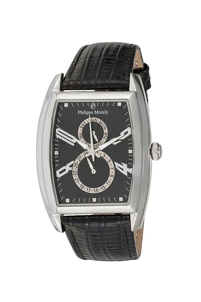 Philippe Moraly of Switzerland Leather Chronograph Watch