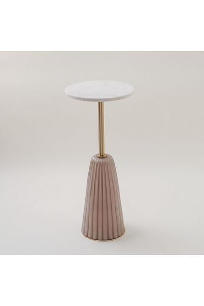 homez marble side table 30*64cm, pink