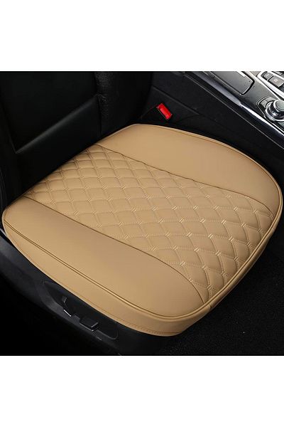 Elindor Car seat cover, universal, 51 x 52 cm, offers protection for the front seat, anti-slip, Beige
