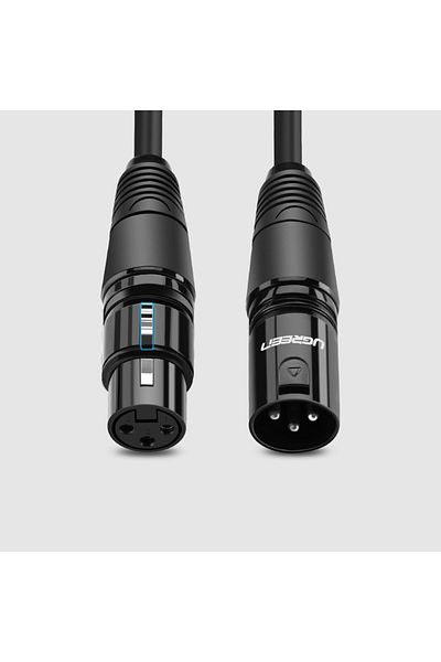 Ugreen Przedłużacz kabla przewodu audio do mikrofonu XLR 2m czarny