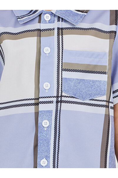 Styli Checked Spread Collar Shirt and Trousers Set