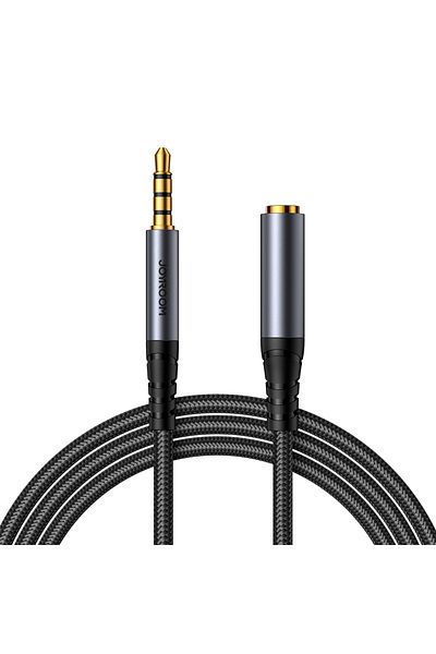 Joyroom Przedłużacz kabla przewodu Audio Stereo AUX 3.5mm mini jack 1.2m czarny