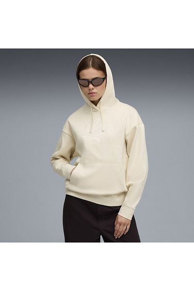 Puma Γυναικείο Φούτερ με Κουκούλα Essentials Script Comfort