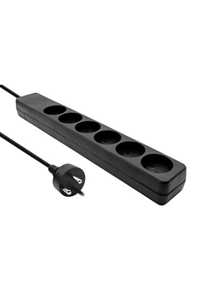 MicroConnect Prelungitor cu 6 prize negru, cablu 5m, MC-GRU0605DKB