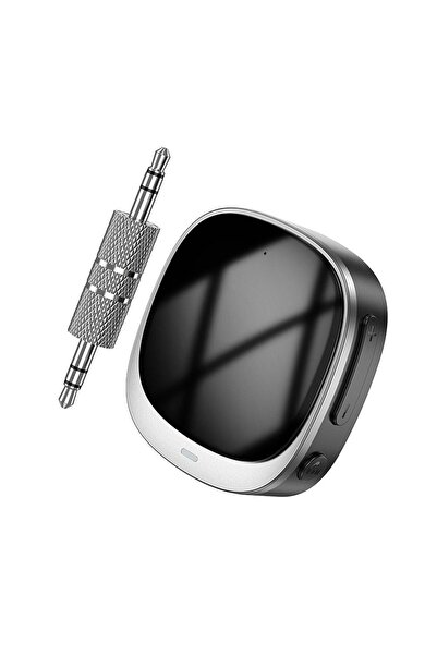 REDz Accessories Receptor Bluetooth cu ieșire jack auxiliar de 3,5 mm, pentru mașină, afișaj digital, E80, negru