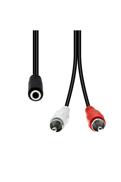 ProXtend Cablu audio cu 3 pini la 2x RCA F-M, negru, 20 cm, M3F2XRCA-002