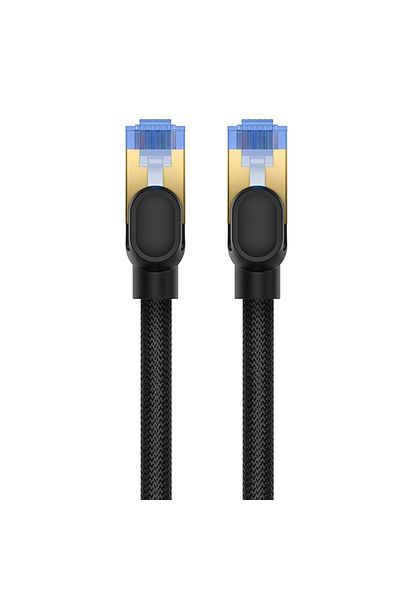 Baseus Szybki kabel sieciowy LAN RJ45 cat.7 10Gbps plecionka 1m czarny