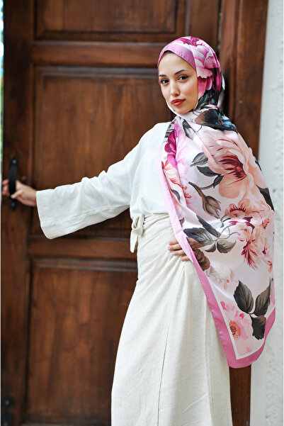 MSCARFS شال حريري منقوش من سود