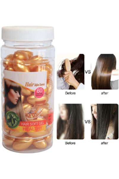 MACON كبسولات جل الشعر الناعم من كينسبيك - خلاصة تنعيم الشعر - 60 قطعة (برايت)