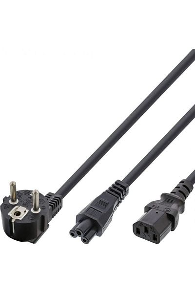 MicroConnect Kabel zasilający rozdzielacz Schuko do C5 i C13, 1,8m, PE011418