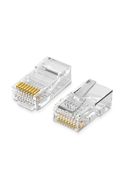 Ugreen Wtyczka końcówka skrętki RJ45 8P8C UTP Cat. 5 5e przezroczysty 100szt.