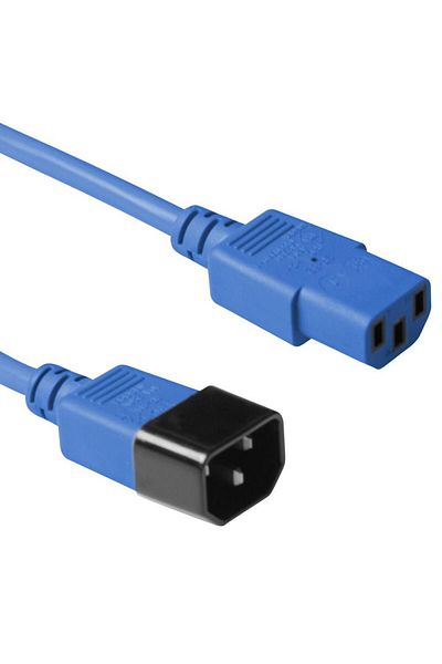 MicroConnect Kabel zasilający niebieski C14F do C13M, 3 m, PE1413B3