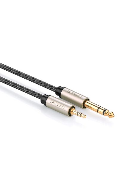 Ugreen Kabel przewód przejściówka audio TRS mini jack 3.5mm - jack 6.35mm 2m szary