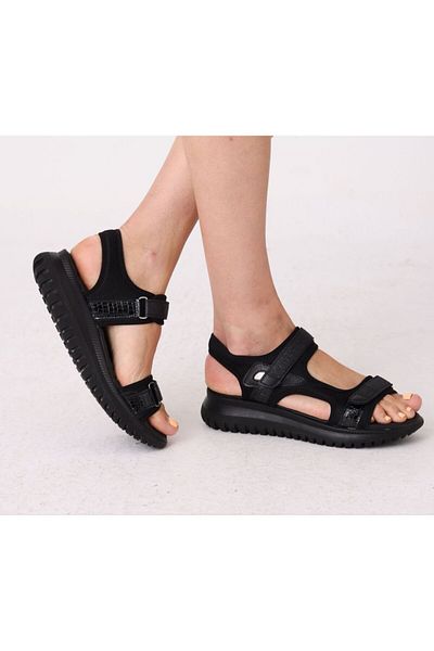 PAPUCUMUN DÜNYASI Cirt Cirtli Silvery Thick Sole Women's Sandals Sports and Stylish Sandals