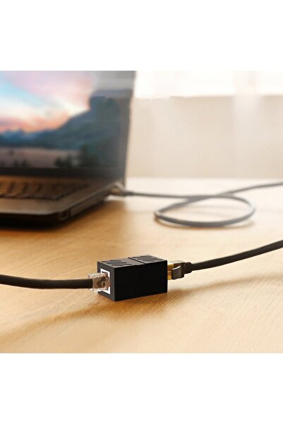 Ugreen Złączka sieciowa łącznik kabli sieciowych Ethernet RJ45 10Gbps czarny