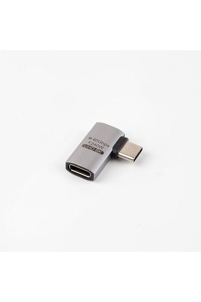 MicroConnect Adapter kątowy USB4 Gen 3x2 USB-C, 40Gbps, 240W, USB4-CCFA-240W
