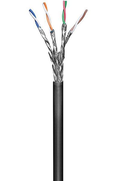 MicroConnect S/FTP CAT6 Exterior 100m, negru