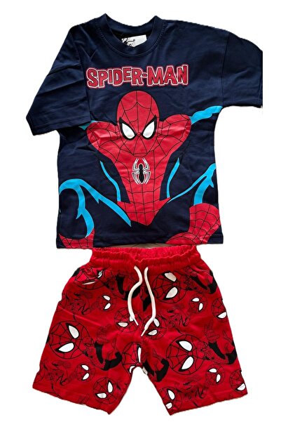 EstaKids Erkek Çocuk Alt Üst Takım Spider-Man Baskılı 3 - 10 Yaş