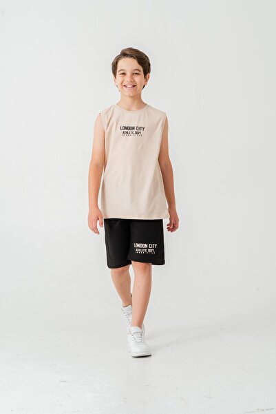 Mışıl Kids London City Athletic Dept. Urban Style Boys Shorts - Set majica
