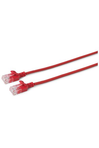 MicroConnect Cablu U/UTP CAT6A Slim 1.5M, roșu, V-UTP6A015R-SLIM