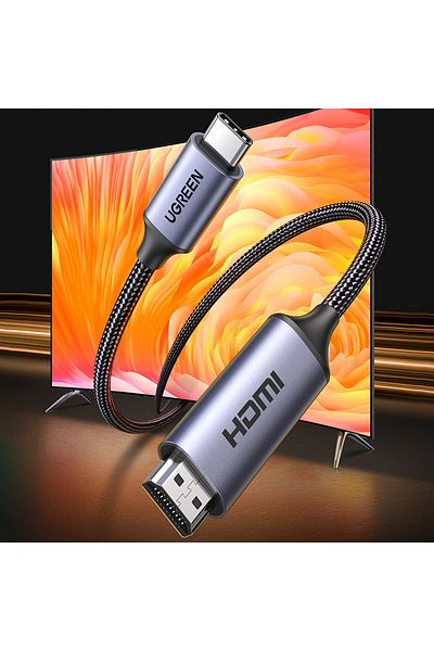 Ugreen Kabel przewód przejściówka USB-C - HDMI 2.1 8K 60Hz 1.5m szary
