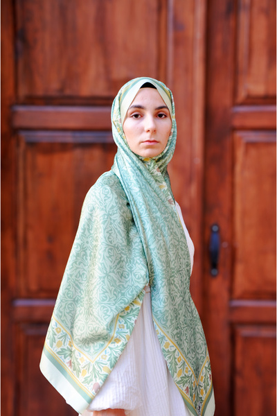 MSCARFS شال حريري بنمط Hûnermend Janjan