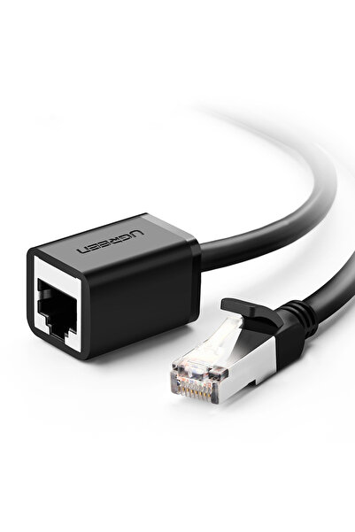 Ugreen Przedłużacz kabla sieciowego F/UTP Ethernet RJ45 Cat. 6 1000Mb/s 1m czarny
