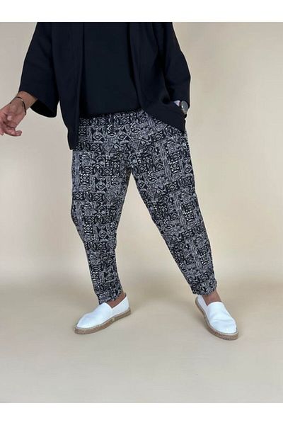 SUPERBLUE Unisex Linen Fabric Baguette Pattern Pants