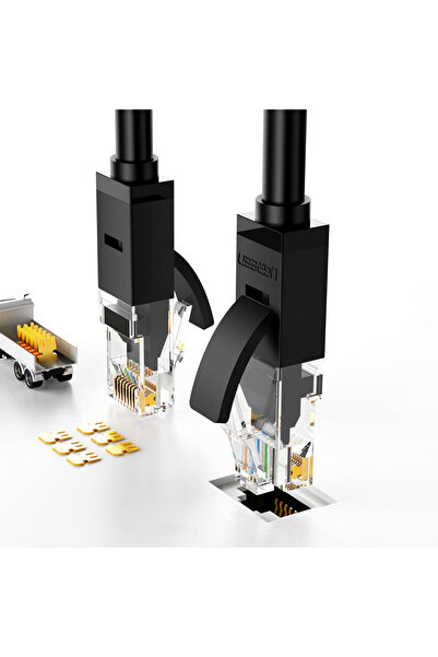 Ugreen Kabel sieciowy patchcord LAN Ethernet U/UTP Cat. 6 1000Mb/s 8m - czarny