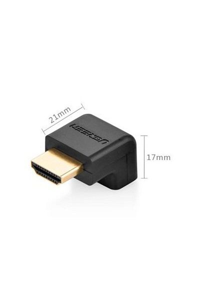 Ugreen Wtyczka kątowa łącznik do kabla przewodu HDMI czarny
