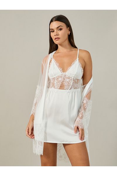 Styli Lace Satin Slip