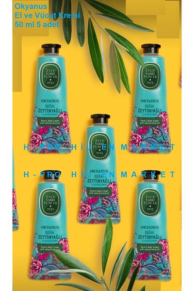 Eyüp Sabri Tuncer Eyüp Sabri̇ Tuncer Vegan and Gluten-Free Ocean Hand and Body Cream 50 ml 5 Pieces