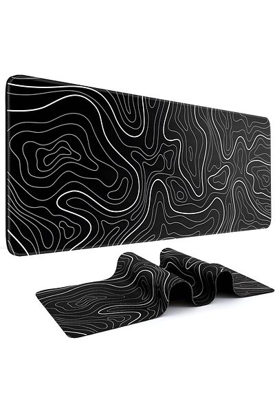 Lumely Fabric Mouse Pad,Non-Slip Bottom Durable Stitched Edges Washable Foldable and Portable,30x80cm