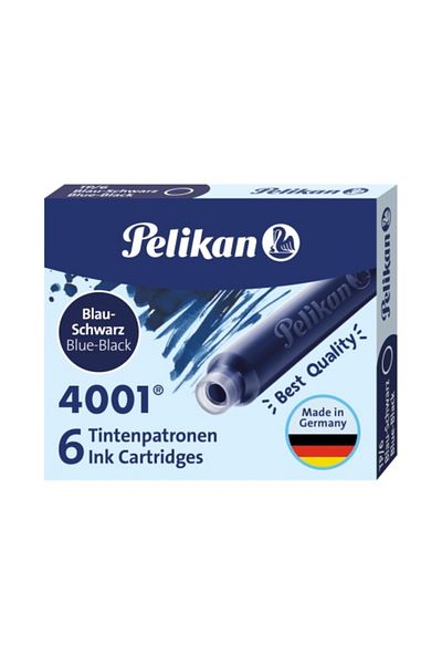 Herlitz 4001 Small Ink Cartridges, Material Plastic, Color Dark Blue, Set of 6