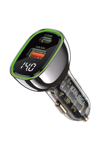 REDz Accessories Adaptor auto KSC-1054, tip C și USB, încărcare rapidă 95W, negru