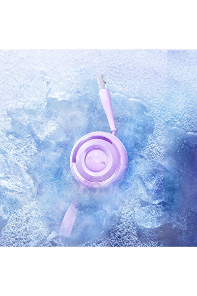 Joyroom 3w1 Kabel zwijany Colorful Series USB-A do USB-C / iPhone Lightning / microUSB 1m fioletowy