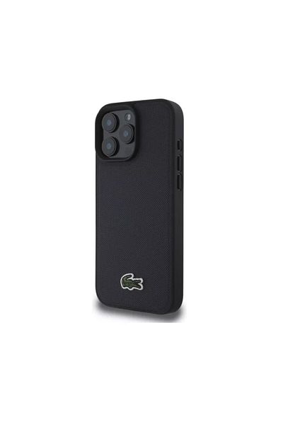 Lacoste iPhone 16 Pro Max back cover, with original logo and leather design, certified by the global brand LACOSTE.
