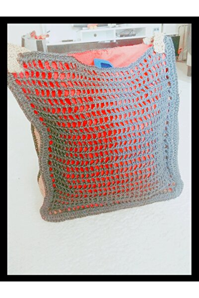 Handmade Bag Beach Bag All Hand-Knitted Oversized Color Shoulder Bag