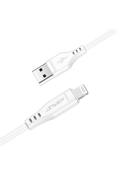 Acefast Kabel przewód do iPhone MFI USB - Lightning 2.4A 1.2m biały